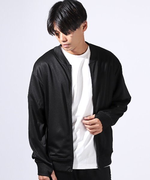LUXSTYLE(ラグスタイル)の「無地ジャージサムホール付きブルゾン(ブルゾン・メンズ・杢グレー/ブラック/ブラックミックス・XL/L/M)」の12枚目の写真