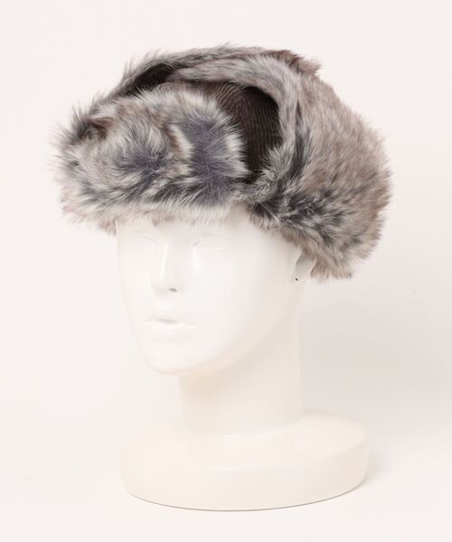 帽子 AAKAM Corduroy Trapper Cap (Gray) Corduroy Trapper Cap (Gray