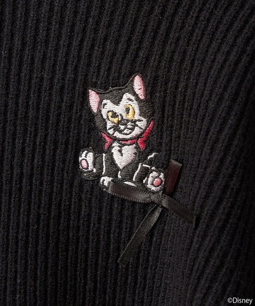 セール】Disney/フィガロ刺繍袖フェザーニット（ニット/セーター