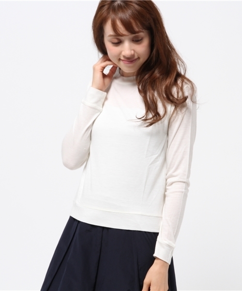 OUTLET(アウトレット)の「【Sheta】シースルートップ(Tシャツ/カットソー・レディース・グレー/ホワイト/ブラック・FREE)」の2枚目の写真