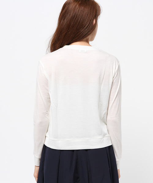 OUTLET(アウトレット)の「【Sheta】シースルートップ(Tシャツ/カットソー・レディース・グレー/ホワイト/ブラック・FREE)」の4枚目の写真