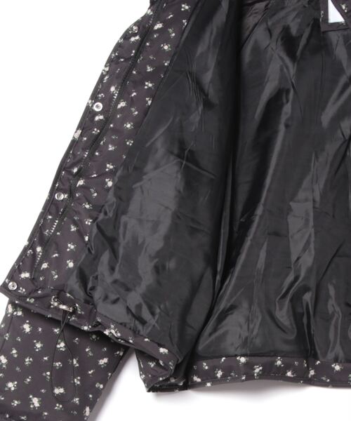 セール】小花柄 スタンドカラー エコダウンジャケット（ダウン