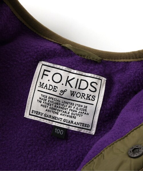 F.O.KIDS（エフオーキッズ）の「あったかライトアウター（ブルゾン・キッズ・ベージュ/チャコール/カーキ・80/90/100/110/120/130/140/150）」の15枚目の写真