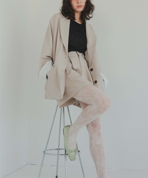 titivate(ティティベイト)の「ワイドスリーブオーバージャケット(テーラードジャケット・レディース・ライトカーキ/ライトベージュ・L/M/S)」の17枚目の写真