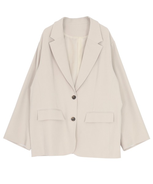 titivate(ティティベイト)の「ワイドスリーブオーバージャケット(テーラードジャケット・レディース・ライトカーキ/ライトベージュ・L/M/S)」の3枚目の写真