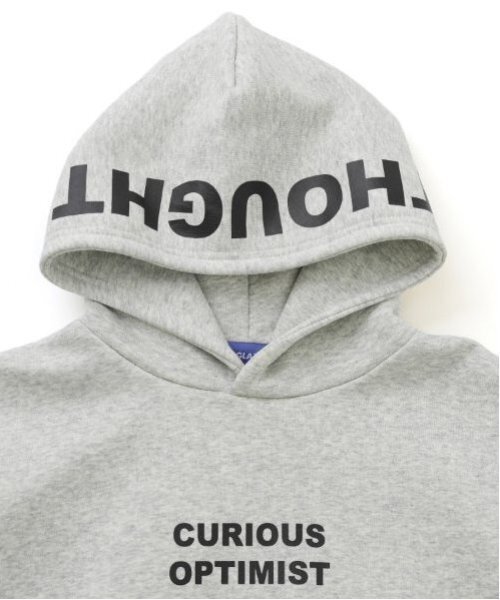 GLAZOS（グラソス）の「【毛玉になりにくいしっかり暖か素材】裏起毛・フードプリントプルオーバーパーカー（スウェット・キッズ・ホワイト/ブルー/グレー/ブラック・S/M/L/LL）」の10枚目の写真