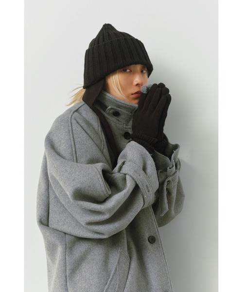 ALEXIA STAM（アリシアスタン）の「Ear Flap Knit Watch / 耳当て付きニットキャップ（ニットキャップ/ビーニー・レディース・ブラック/ブラウン/グレー・FREE）」の14枚目の写真