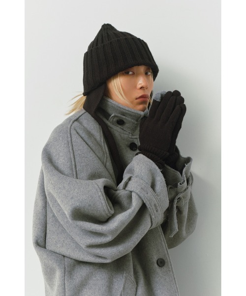 ALEXIA STAM（アリシアスタン）の「Ear Flap Knit Watch / 耳当て付きニットキャップ（ニットキャップ/ビーニー・レディース・ブラック/ブラウン/グレー・FREE）」の15枚目の写真