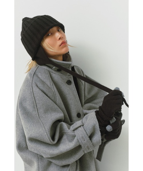 ALEXIA STAM（アリシアスタン）の「Ear Flap Knit Watch / 耳当て付きニットキャップ（ニットキャップ/ビーニー・レディース・ブラック/ブラウン/グレー・FREE）」の17枚目の写真