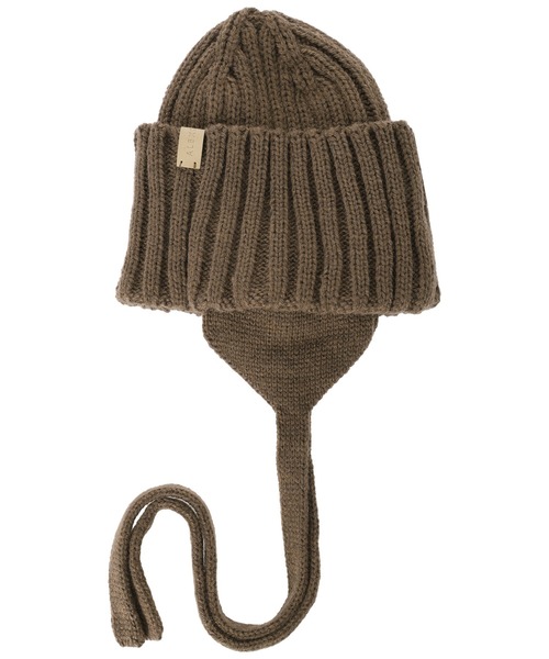 ALEXIA STAM（アリシアスタン）の「Ear Flap Knit Watch / 耳当て付きニットキャップ（ニットキャップ/ビーニー・レディース・ブラック/ブラウン/グレー・FREE）」の6枚目の写真
