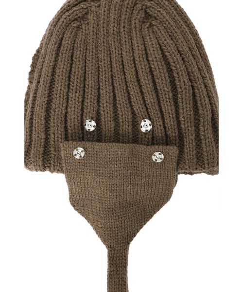 ALEXIA STAM（アリシアスタン）の「Ear Flap Knit Watch / 耳当て付きニットキャップ（ニットキャップ/ビーニー・レディース・ブラック/ブラウン/グレー・FREE）」の7枚目の写真
