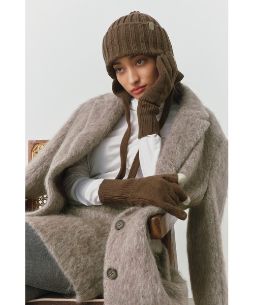 ALEXIA STAM（アリシアスタン）の「Ear Flap Knit Watch / 耳当て付きニットキャップ（ニットキャップ/ビーニー・レディース・ブラック/ブラウン/グレー・FREE）」の22枚目の写真