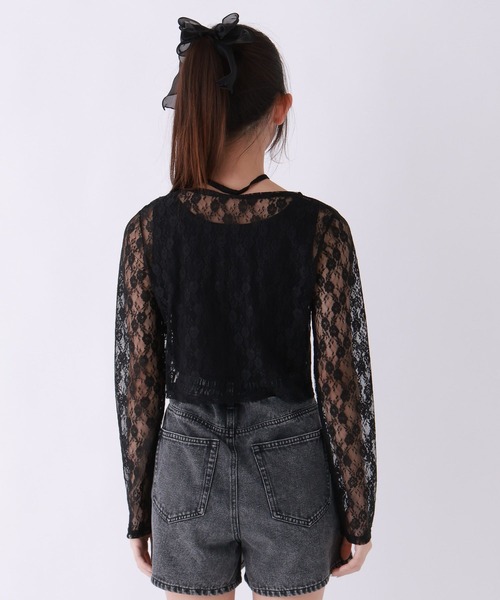 repipi armario(レピピ アルマリオ)の「レースチョーカー付きトップス(Tシャツ/カットソー・キッズ・ブラック/ホワイト・MEDIUM/LARGE/SMALL)」の9枚目の写真