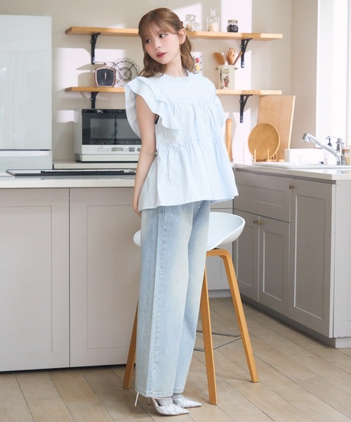 TITTY&CO.（ティティーアンドコー）の「ビジュー付きデニムパンツ（デニムパンツ・レディース・ブルー・M/S）」の20枚目の写真