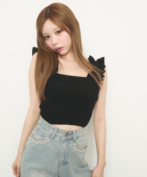 美品♡Rene ビジューボタンテーパードパンツ(ウエストゴム) m3770_i3.jpg