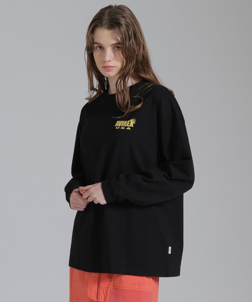 AVIREX（アヴィレックス）の「25SS TOMCAT T-SHIRT/トムキャット ロングスリーブTシャツ（Tシャツ/カットソー・レディース・ブラック/ピンク/オフホワイト・F）」の7枚目の写真