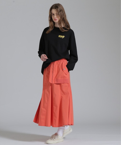 AVIREX（アヴィレックス）の「25SS TOMCAT T-SHIRT/トムキャット ロングスリーブTシャツ（Tシャツ/カットソー・レディース・ブラック/ピンク/オフホワイト・F）」の9枚目の写真