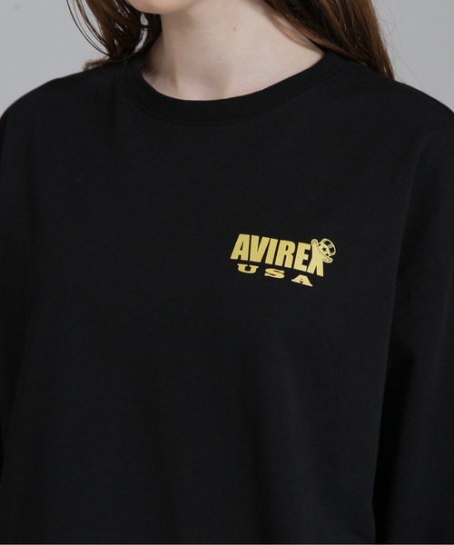 AVIREX（アヴィレックス）の「25SS TOMCAT T-SHIRT/トムキャット ロングスリーブTシャツ（Tシャツ/カットソー・レディース・ブラック/ピンク/オフホワイト・F）」の10枚目の写真