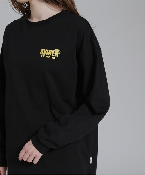 AVIREX（アヴィレックス）の「25SS TOMCAT T-SHIRT/トムキャット ロングスリーブTシャツ（Tシャツ/カットソー・レディース・ブラック/ピンク/オフホワイト・F）」の11枚目の写真