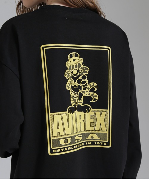 AVIREX（アヴィレックス）の「25SS TOMCAT T-SHIRT/トムキャット ロングスリーブTシャツ（Tシャツ/カットソー・レディース・ブラック/ピンク/オフホワイト・F）」の13枚目の写真