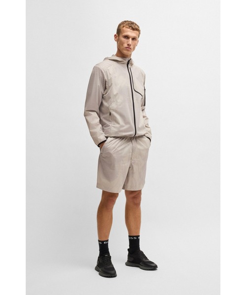 マッキー【新品未使用】HUGO BOSSアクティブ ラミネートメッシュ ジ セール】アクティブ ラミネートメッシュ ショートパンツ オール