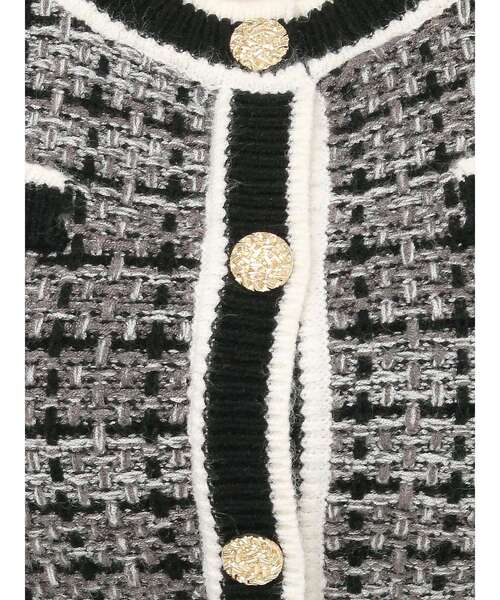 RESEXXY（リゼクシー）の「ツイードニットバイカラートップス【セットアップ着用可能】（ニット/セーター・レディース・ブラック/ブルー/ホワイト・FREE）」の20枚目の写真