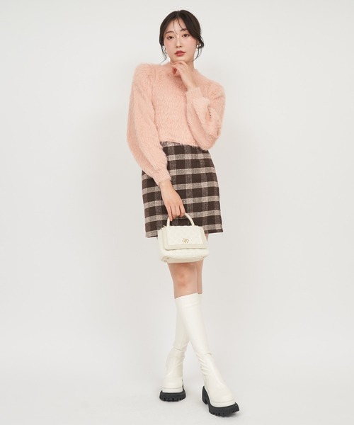 ROYAL PARTY(ロイヤルパーティー)の「ふわふわプチハイラメニットトップス(ニット/セーター・レディース・ブラック/ブルー/オフホワイト/ピンク・FREE)」の22枚目の写真