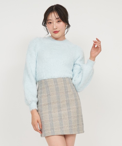 ROYAL PARTY(ロイヤルパーティー)の「ふわふわプチハイラメニットトップス(ニット/セーター・レディース・ブラック/ブルー/オフホワイト/ピンク・FREE)」の5枚目の写真