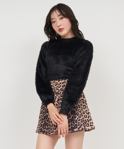 ROYAL PARTY(ロイヤルパーティー)の「ふわふわプチハイラメニットトップス(ニット/セーター・レディース・ブラック/ブルー/オフホワイト/ピンク・FREE)」の7枚目の写真
