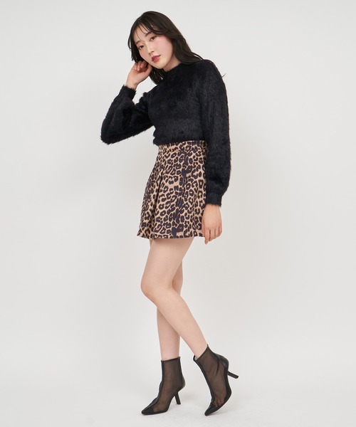 ROYAL PARTY(ロイヤルパーティー)の「ふわふわプチハイラメニットトップス(ニット/セーター・レディース・ブラック/ブルー/オフホワイト/ピンク・FREE)」の8枚目の写真