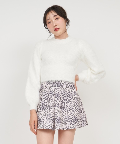 ROYAL PARTY(ロイヤルパーティー)の「ふわふわプチハイラメニットトップス(ニット/セーター・レディース・ブラック/ブルー/オフホワイト/ピンク・FREE)」の9枚目の写真