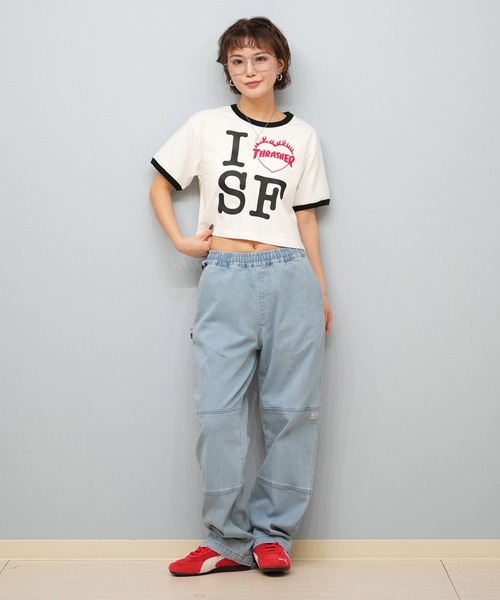 THRASHER(スラッシャー)の「THRASHER/スラッシャー アイラブTシャツ 252TH2ST031(Tシャツ/カットソー・レディース・ホワイト/ブラック・M/L)」の4枚目の写真