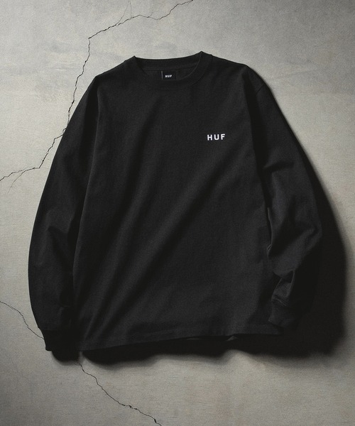 国内即発【HUF】OG LOGO LS TEE (BLACK) SIZE S 最後の1点限り OG LOGO LS SHIRT / HUF ハフ 長袖シャツ（シャツ/ブラウス