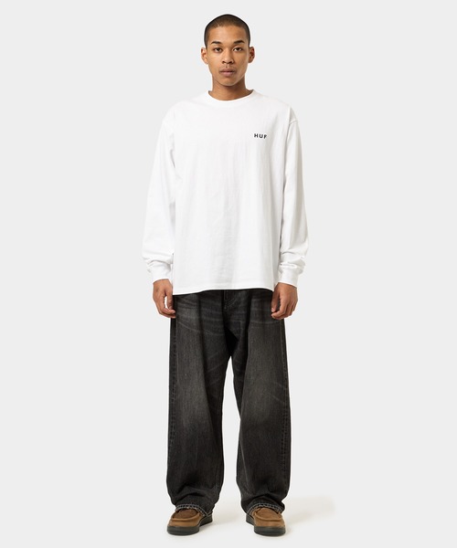 HUF(ハフ)の「OG LOGO LS TEE(Tシャツ/カットソー・メンズ・ホワイト/ネイビー/ブラック・X-SMALL/SMALL/MEDIUM/LARGE/X-LARGE/XX-LARGE)」の13枚目の写真