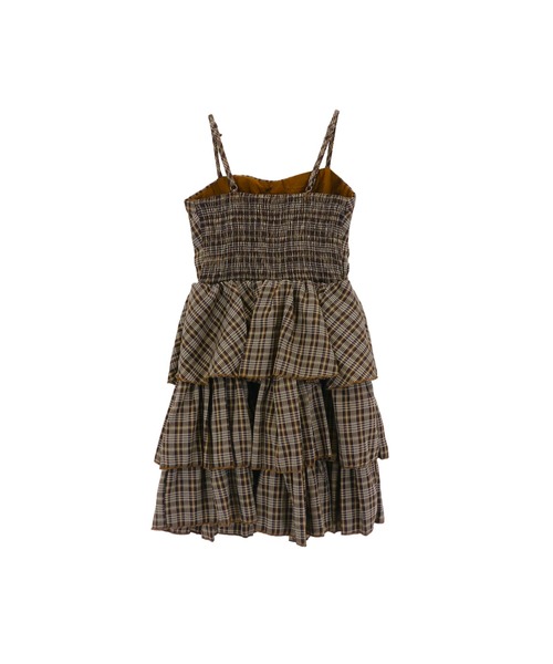 Check Tiered Mini Cami Dress / チェック柄ティアードミニキャミ