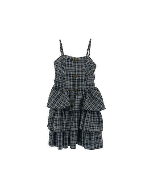 Check Tiered Mini Cami Dress / チェック柄ティアードミニキャミ