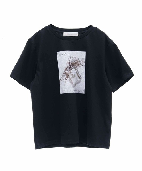 31 Sons de mode(トランテアン ソン ドゥ モード)の「フラワーフォトTシャツ(Tシャツ/カットソー・レディース・ブラック/オフホワイト・フリー)」の12枚目の写真
