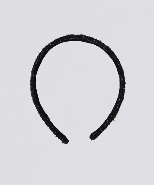 kiehtova（キエトヴァ）の「【kiehtova】TWEED HEAD BAND/ツイード ヘッドバンド KTH6（カチューシャ・レディース・ブラック・FREE）」の2枚目の写真