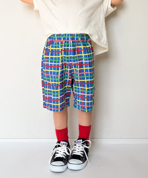 TARKER(ターカー)の「チェック柄5分丈ハーフパンツ(その他パンツ・キッズ・オフホワイト/ネイビー・80/90/100/110/120/130)」の18枚目の写真