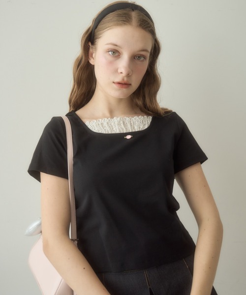 Birthday room(バースデイルーム)の「ローズモチーフカットソー/rose motif cut and sew(Tシャツ/カットソー・レディース・アイボリー/ブラック・FREE)」の20枚目の写真