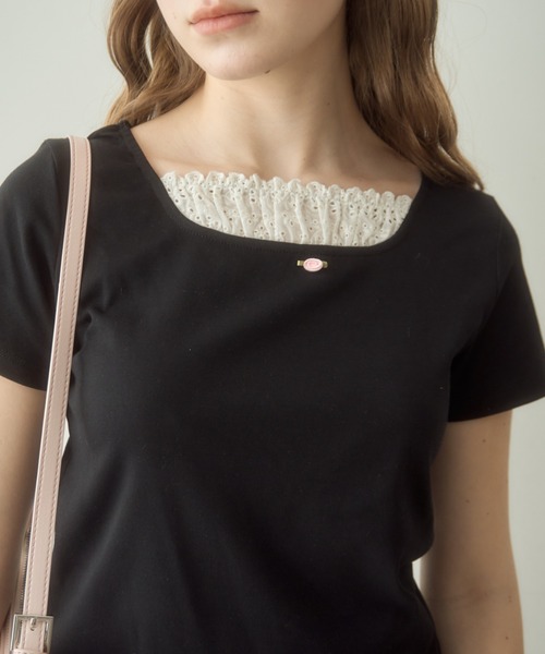 Birthday room(バースデイルーム)の「ローズモチーフカットソー/rose motif cut and sew(Tシャツ/カットソー・レディース・アイボリー/ブラック・FREE)」の22枚目の写真