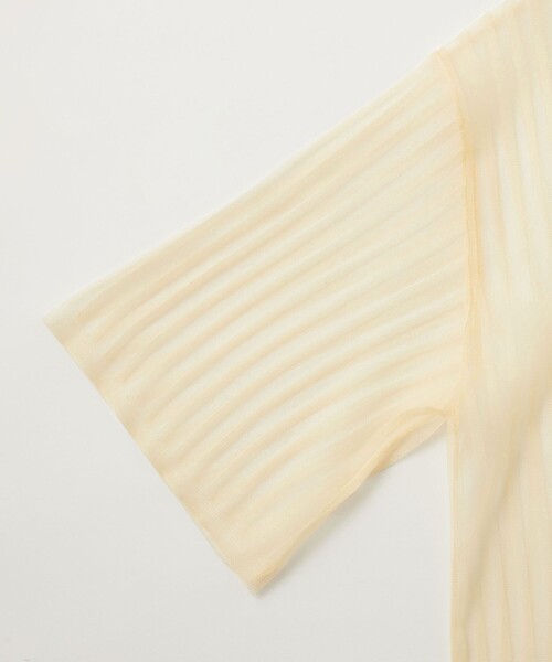 EMMEL REFINES（エメルリファインズ）の「＜EMMEL REFINES＞EM シアーニット シャツ（シャツ/ブラウス・レディース・ライム/クリーム・FREE）」の8枚目の写真