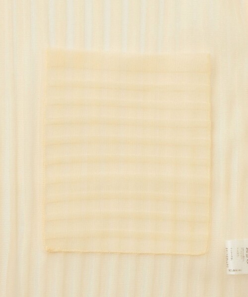 EMMEL REFINES（エメルリファインズ）の「＜EMMEL REFINES＞EM シアーニット シャツ（シャツ/ブラウス・レディース・ライム/クリーム・FREE）」の10枚目の写真