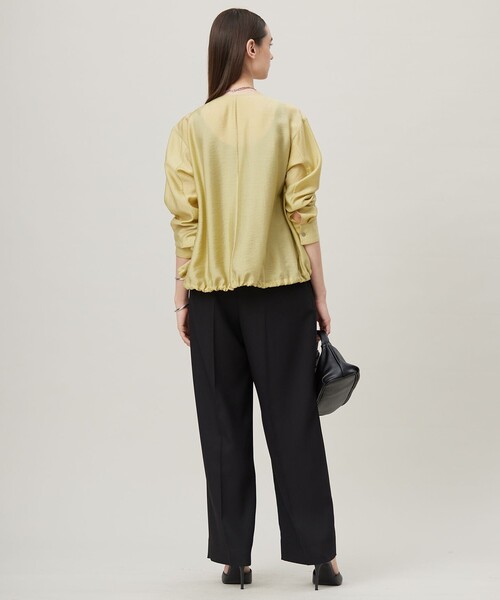 iCBアイシービー【9】sheer  poplin ブルゾン リヨセルナイロンワッシャー ノーカラーブルゾン（ブルゾン