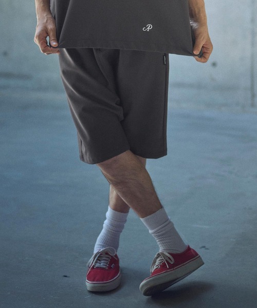 ADAM PATEK（アダムパテック）の「ADAMPATEK/ripple sarouel short pants/リップルサルエルショートパンツ（その他パンツ・メンズ・ブラック/チャコール・1/2）」の4枚目の写真