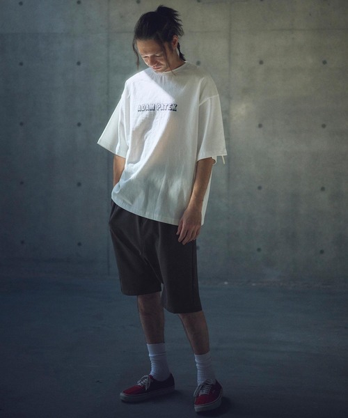 ADAM PATEK（アダムパテック）の「ADAMPATEK/ripple sarouel short pants/リップルサルエルショートパンツ（その他パンツ・メンズ・ブラック/チャコール・1/2）」の11枚目の写真