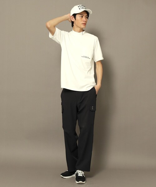 セール】UVカット/吸水速乾 モックネックポケットT（Tシャツ