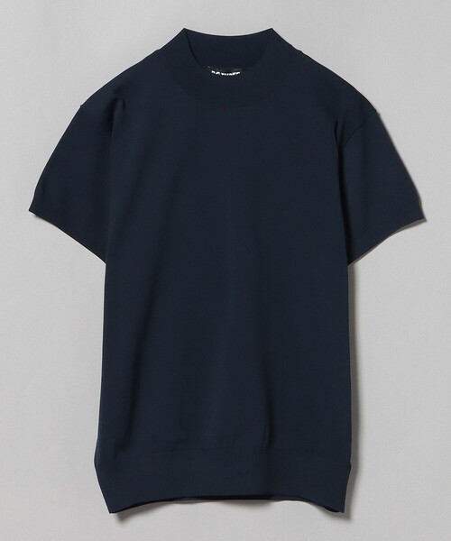 BEAMS GOLF(ビームスゴルフ)の「〈WOMEN〉B.G.THREE / ALL-TIME モックネック ニット(Tシャツ/カットソー・レディース・ネイビー/ブラック・MEDIUM/LARGE)」の1枚目の写真