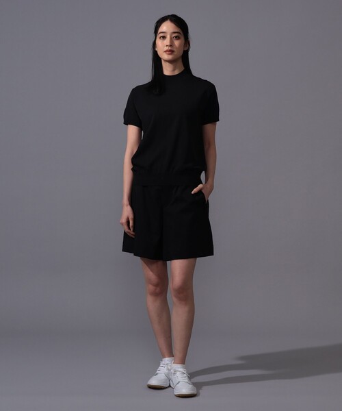 BEAMS GOLF(ビームスゴルフ)の「〈WOMEN〉B.G.THREE / ALL-TIME モックネック ニット(Tシャツ/カットソー・レディース・ネイビー/ブラック・MEDIUM/LARGE)」の3枚目の写真