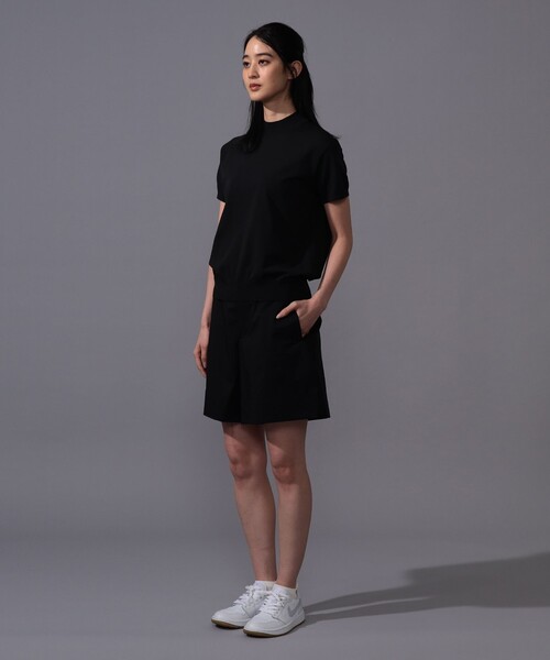 BEAMS GOLF(ビームスゴルフ)の「〈WOMEN〉B.G.THREE / ALL-TIME モックネック ニット(Tシャツ/カットソー・レディース・ネイビー/ブラック・MEDIUM/LARGE)」の4枚目の写真